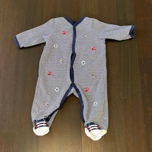 Little Me sports snap footie